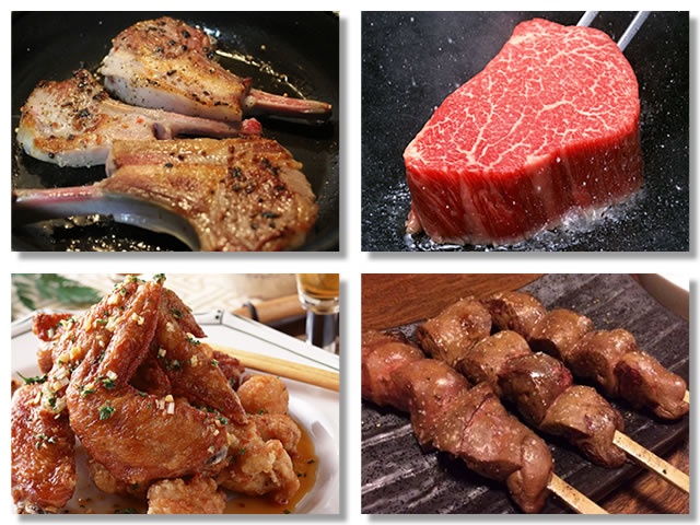 温める肉はラム、牛肉、鶏肉、鶏レバー